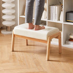 14.2” H Large Foot Stool Ottoman Rectangle PU