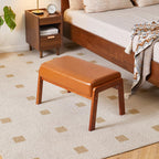14.2” H Large Foot Stool Ottoman Rectangle PU