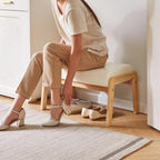14.2” H Large Foot Stool Ottoman Rectangle PU