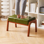 14.2” H Large Foot Stool Ottoman Rectangle PU