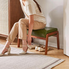 14.2” H Large Foot Stool Ottoman Rectangle PU