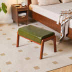 14.2” H Large Foot Stool Ottoman Rectangle PU