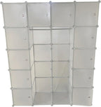 14-Compartment Shelving Unit Wardrobe Modular Plug-In Plastic