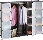 14-Compartment Shelving Unit Wardrobe Modular Plug-In Plastic