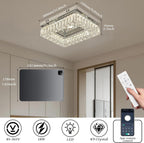 14" Crystal LED Chandelier Modern Ceiling Light Flush