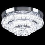 14" Crystal LED Chandelier Modern Ceiling Light Flush