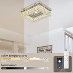 14" Crystal LED Chandelier Modern Ceiling Light Flush