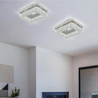 14" Crystal LED Chandelier Modern Ceiling Light Flush