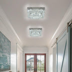 14" Crystal LED Chandelier Modern Ceiling Light Flush