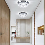 14" Crystal LED Chandelier Modern Ceiling Light Flush