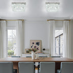 14" Crystal LED Chandelier Modern Ceiling Light Flush