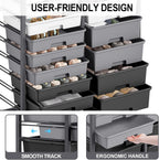 14-Drawer Craft Organiser Trolley Cart with Pegboard