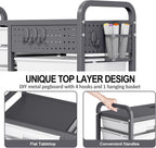 14-Drawer Craft Organiser Trolley Cart with Pegboard