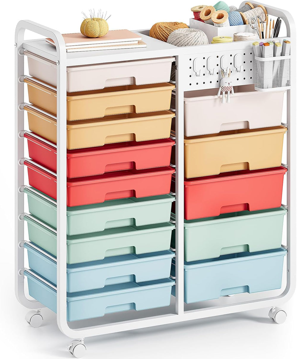 14-Drawer-Storage-Craft-Organiser-Trolley-Cart with Diy