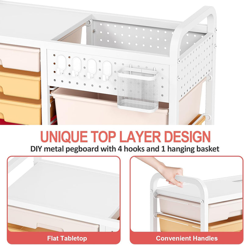 14-Drawer-Storage-Craft-Organiser-Trolley-Cart with Diy