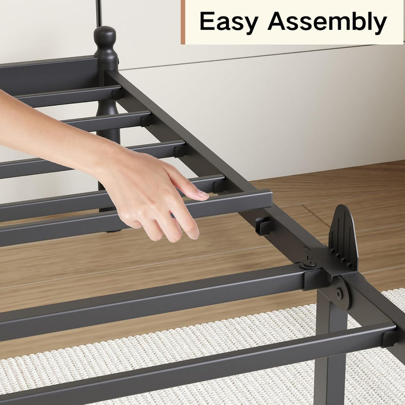 14 Inch Bed Frame with Mattress Slide Stopper