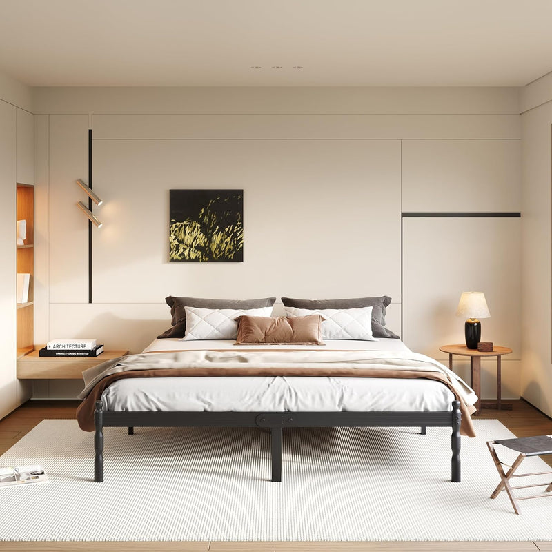14 Inch Bed Frame with Mattress Slide Stopper