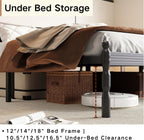 14 Inch Bed Frame with Mattress Slide Stopper