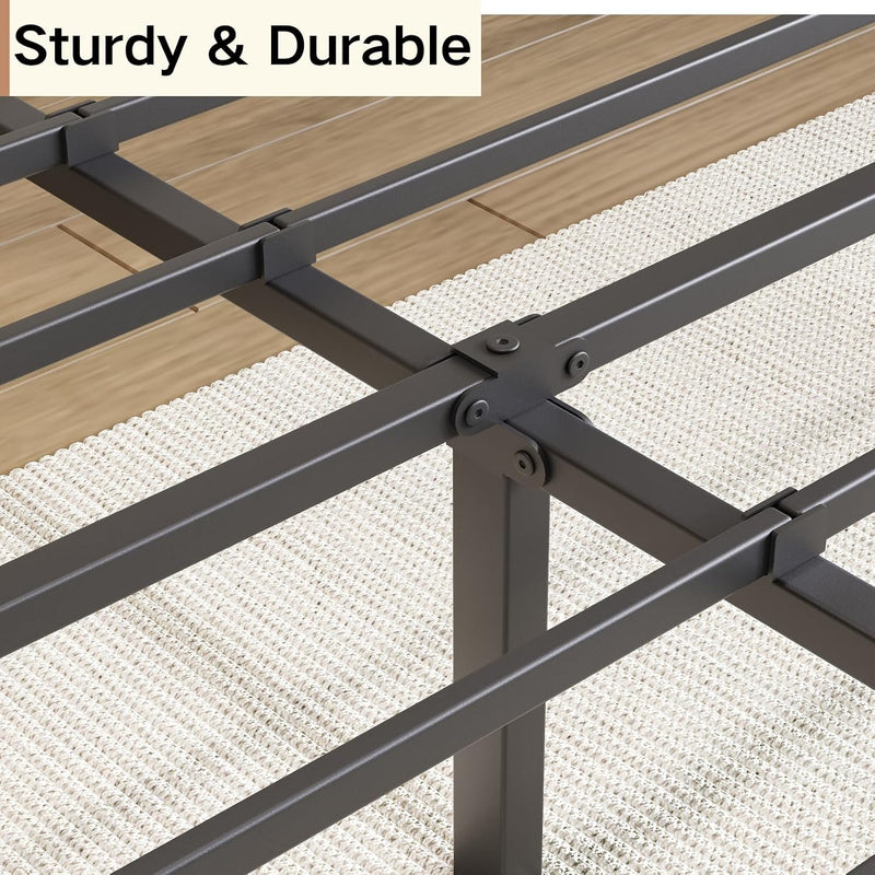 14 Inch Bed Frame with Mattress Slide Stopper
