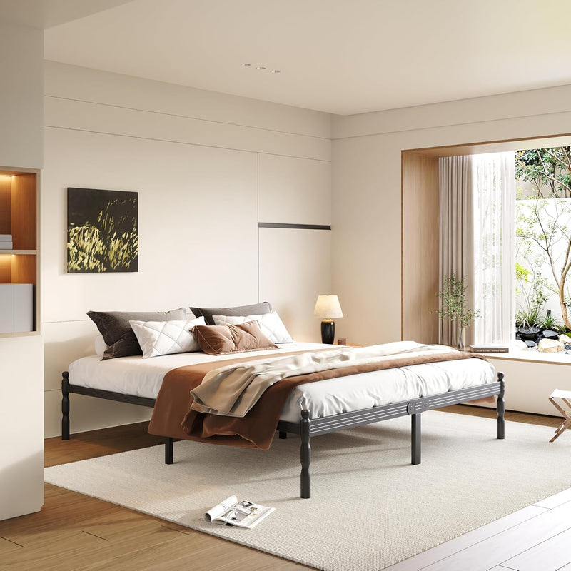 14 Inch Bed Frame with Mattress Slide Stopper