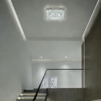 14 Inch Round Crystal Ceiling Light 3 Tier