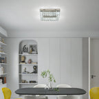 14 Inch Round Crystal Ceiling Light 3 Tier