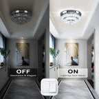 14 Inch Round Crystal Ceiling Light 3 Tier