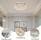 14 Inch Round Crystal Ceiling Light 3 Tier