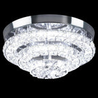 14 Inch Round Crystal Ceiling Light 3 Tier