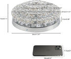 14 Inch Round Crystal Ceiling Light 3 Tier