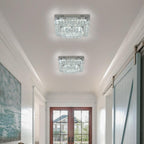 14 Inch Round Crystal Ceiling Light 3 Tier