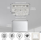 14 Inch Round Crystal Ceiling Light 3 Tier