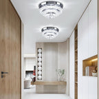 14 Inch Round Crystal Ceiling Light 3 Tier