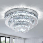 14 Inch Round Crystal Ceiling Light 3 Tier