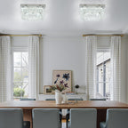 14 Inch Round Crystal Ceiling Light 3 Tier