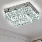 14 Inch Round Crystal Ceiling Light 3 Tier
