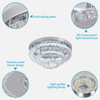 14 Inch Round Crystal Ceiling Light 3 Tier