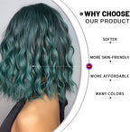 14 Inches Short Auburn Wig with Bangs