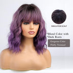 14 Inches Short Auburn Wig with Bangs
