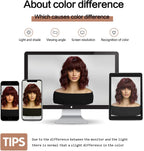 14 Inches Short Auburn Wig with Bangs