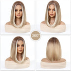 14 Inches Short Auburn Wig with Bangs