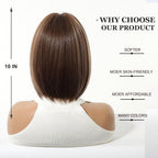 14 Inches Short Auburn Wig with Bangs
