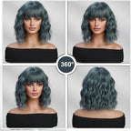 14 Inches Short Auburn Wig with Bangs