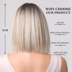 14 Inches Short Auburn Wig with Bangs