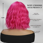 14 Inches Short Auburn Wig with Bangs