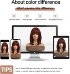 14 Inches Short Auburn Wig with Bangs