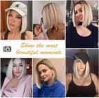 14 Inches Short Auburn Wig with Bangs