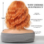 14 Inches Short Auburn Wig with Bangs