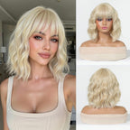 14 Inches Short Auburn Wig with Bangs