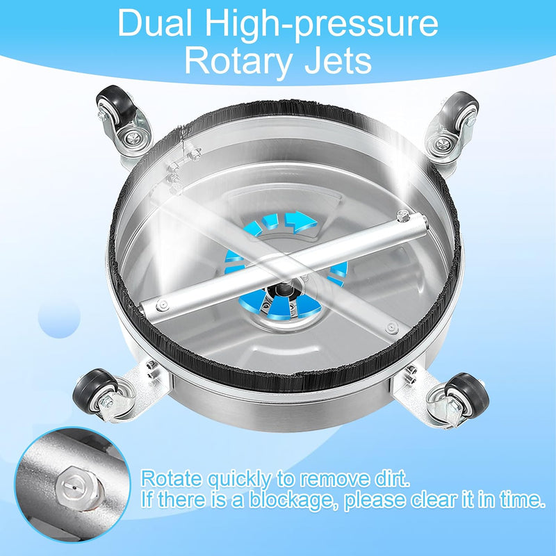14” Pressure Washer Surface Cleaner with 4 Wheels